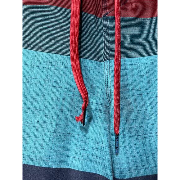 O'Neill Men’s Board Shorts Beach Surf Swim Ocean Y2K Striped Red/Blue Size 40 - Picture 10 of 12
